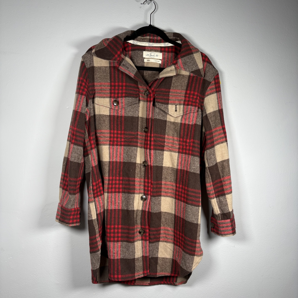 Purnell Santa Barbara Work Wear Red Brown Black Cream Plaid Dakota Check Sz S